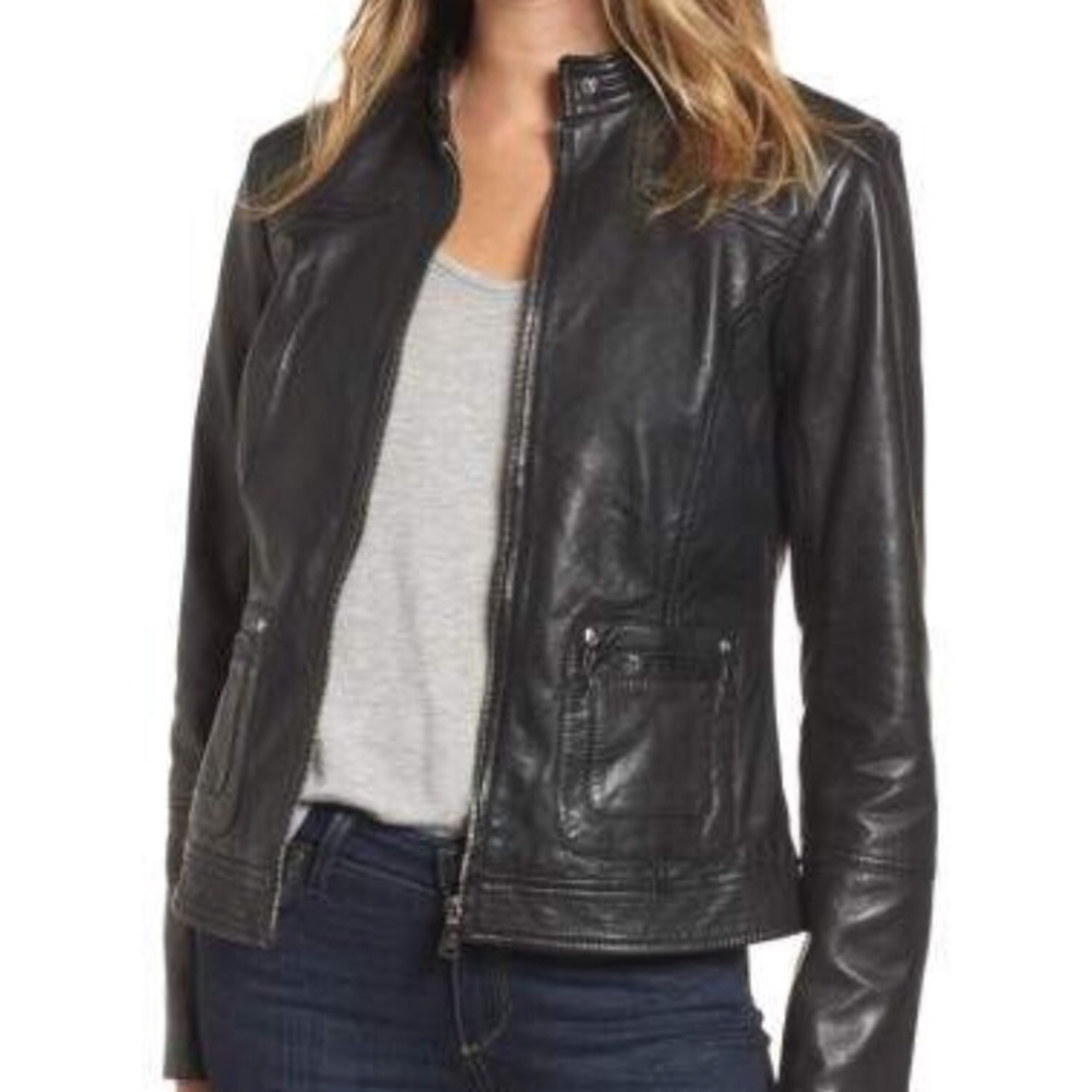 Bernardo “Kirwin” Genuine Leather Moto Jacket NWOT